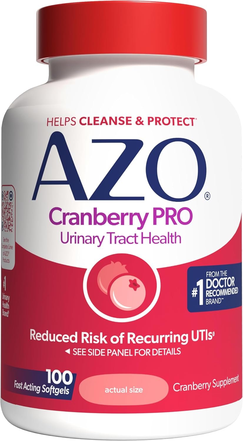 AZO Pro Strength Cranberry Supplement Pills for Women, 600mg, 100 Softgels