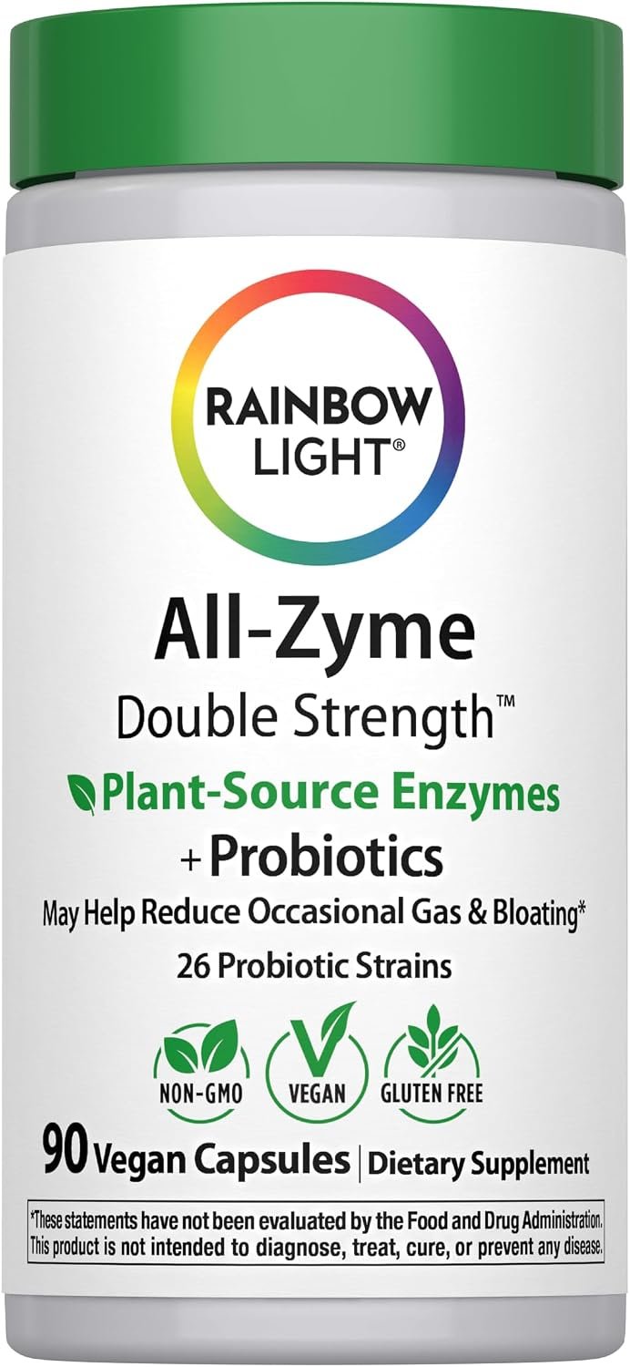 Rainbow Light Digestive Enzymes | 90 Capsules | 26 Probiotic Strains