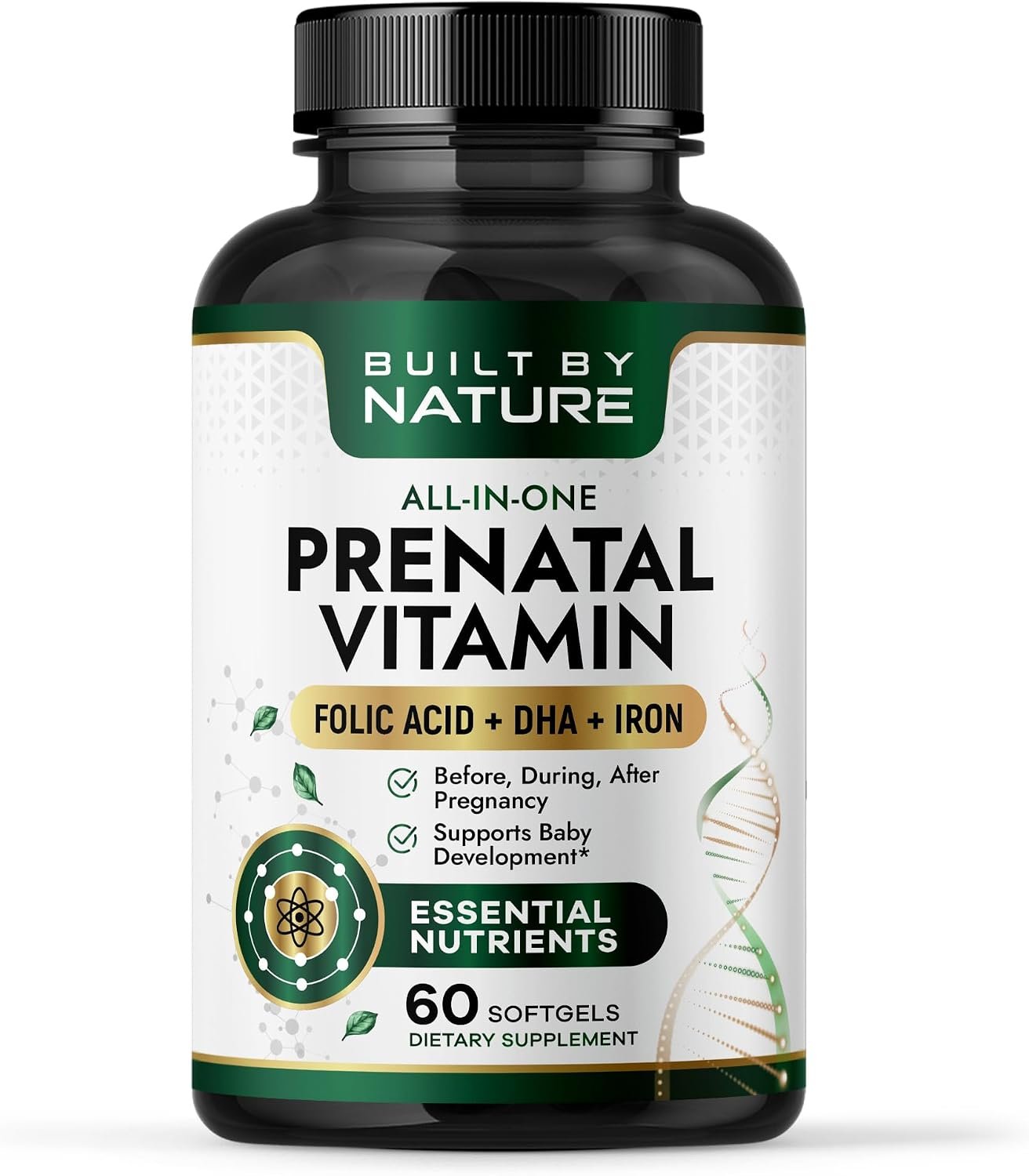 Built by Nature Prenatal Vitamins for Women, 60 Softgels