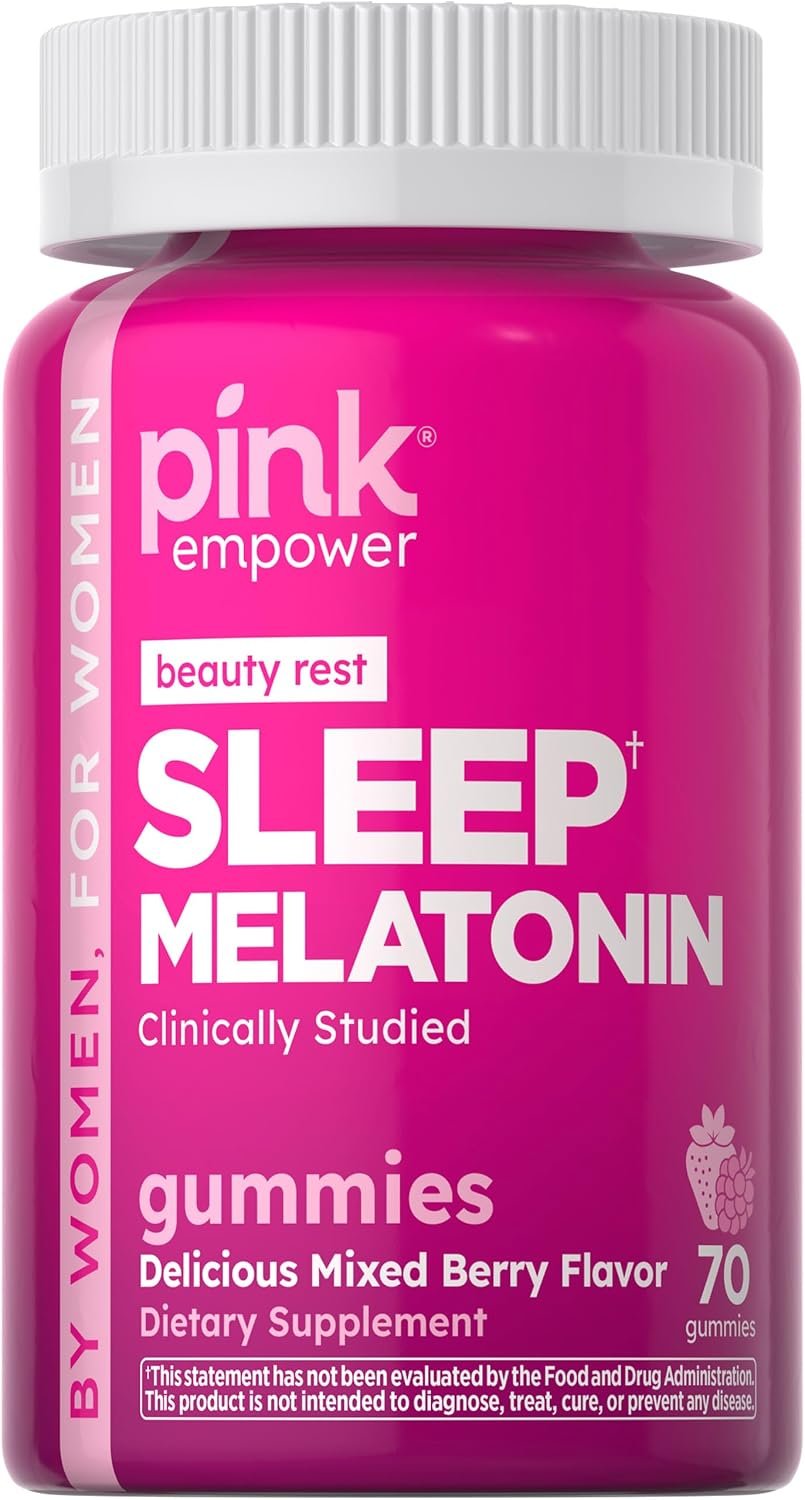 PINK Melatonin Gummies 10mg | Max Potency | Mixed Berry Flavor