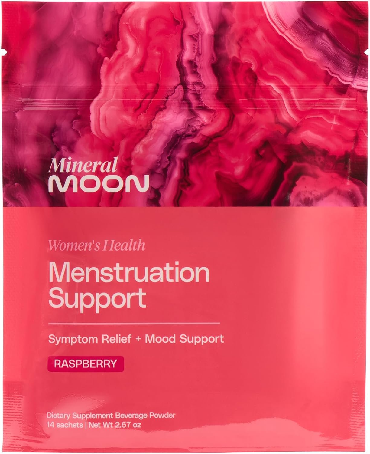 Premium Menstruation Support – 14 Sachets Raspberry Drink – Hormonal Balance & PMS Support – Reduce Period Cramps, Fatigue & Nausea -with Magnesium Bisglycinate, BenfoPure B1 & Vitamin B6