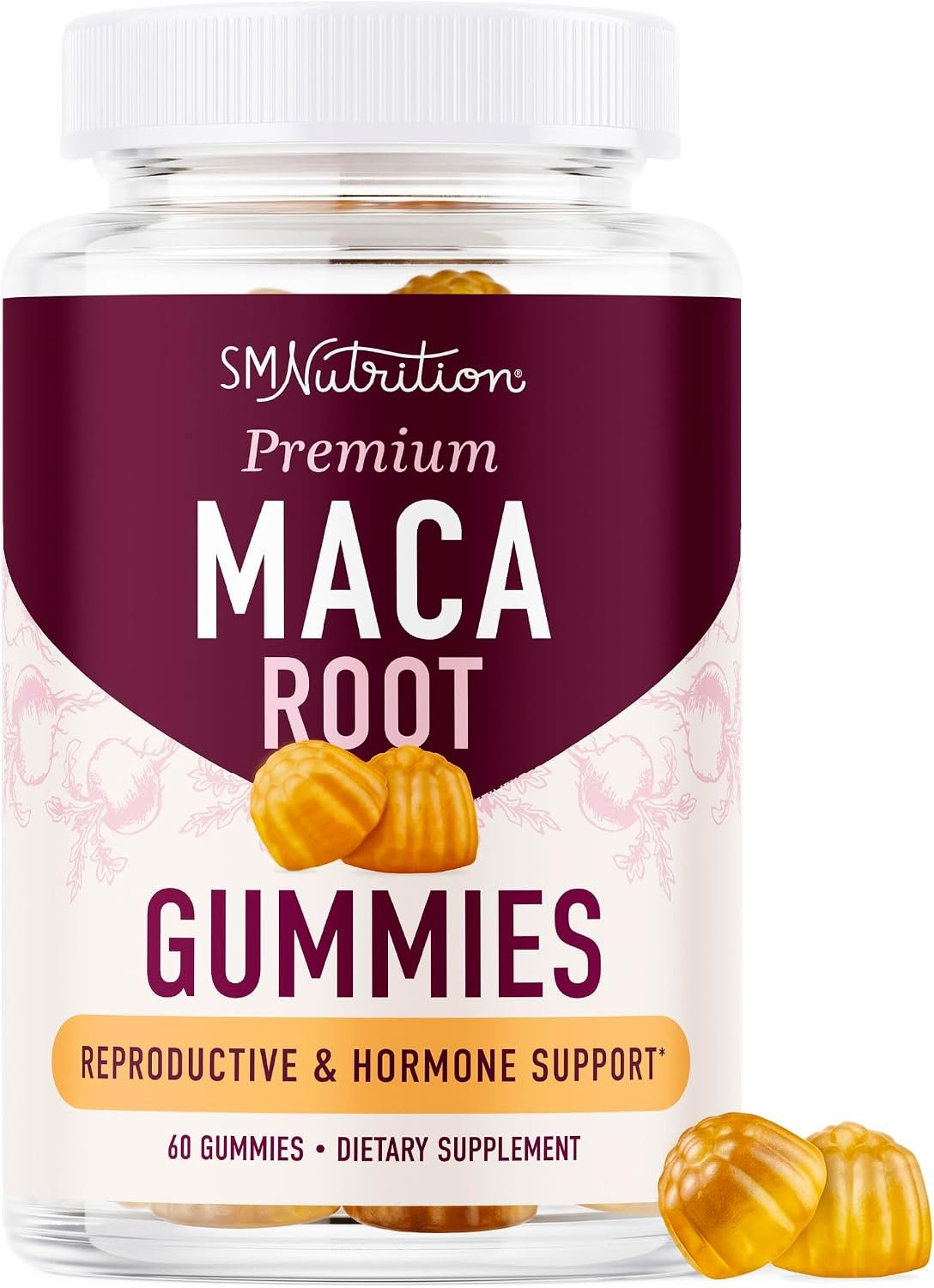 Maca Root Gummies, Drive, Performance & Energy Support, High-Concentration