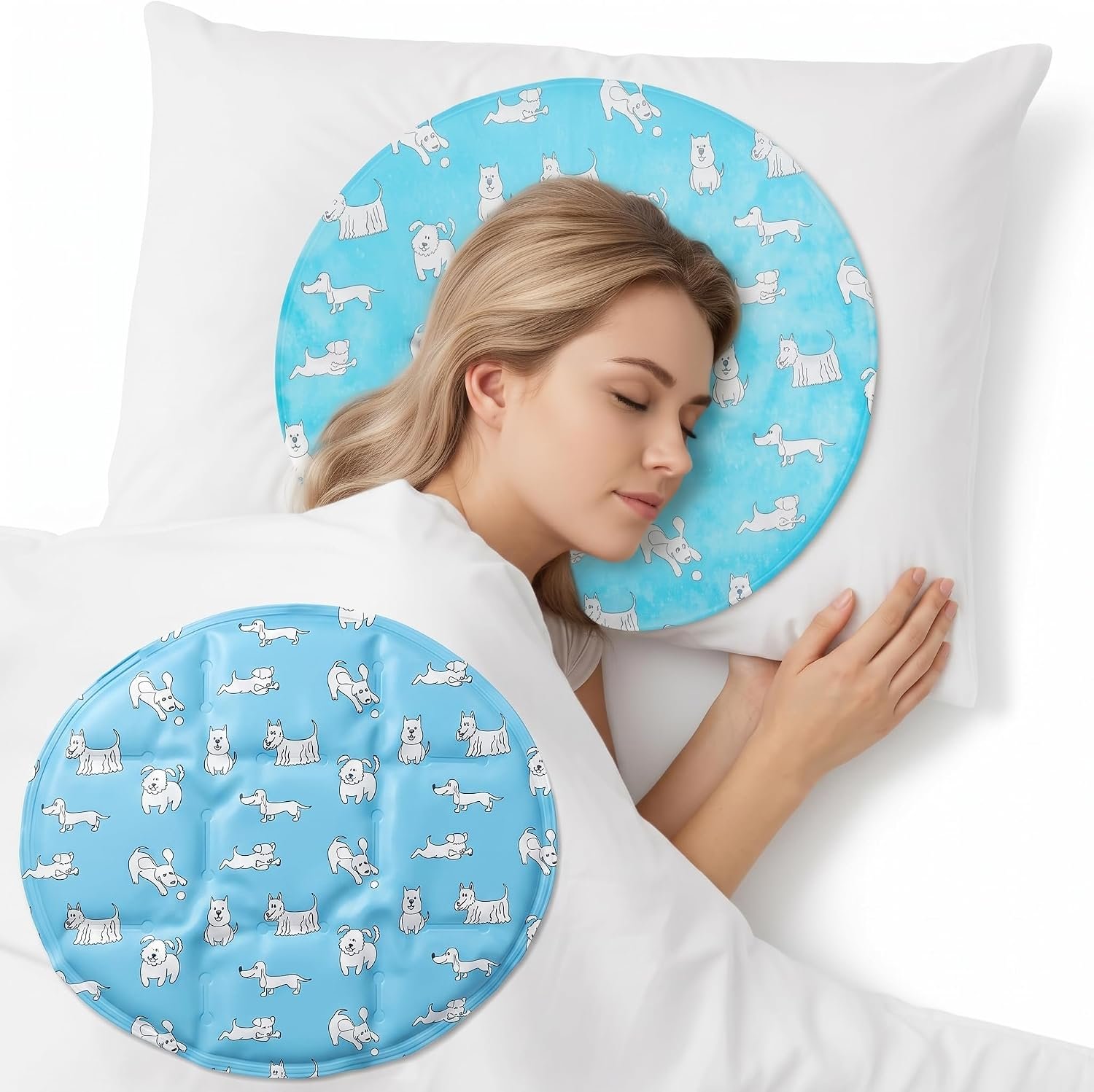 Cooling Gel Pad for Sleep – No Refrigeration Needed | Instant Relief for Hot Flashes, Night Sweats, Headaches & Muscle Pain | Dual-Sided Comfort Pillow Cooler for Adults, Kids & Pets