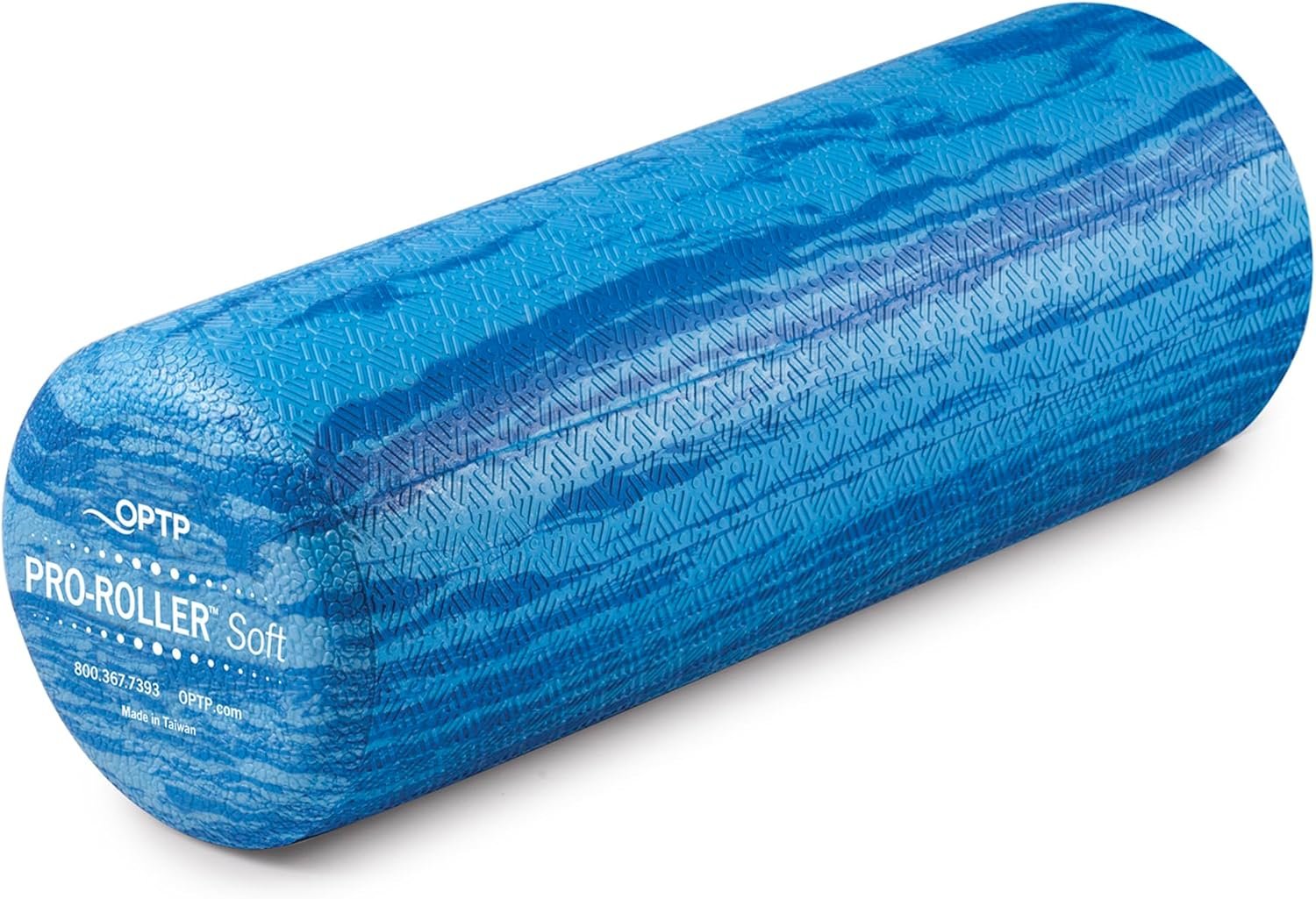 OPTP PRO-Roller Soft Density Foam Roller – Round, Short Blue, 18″ x 6″