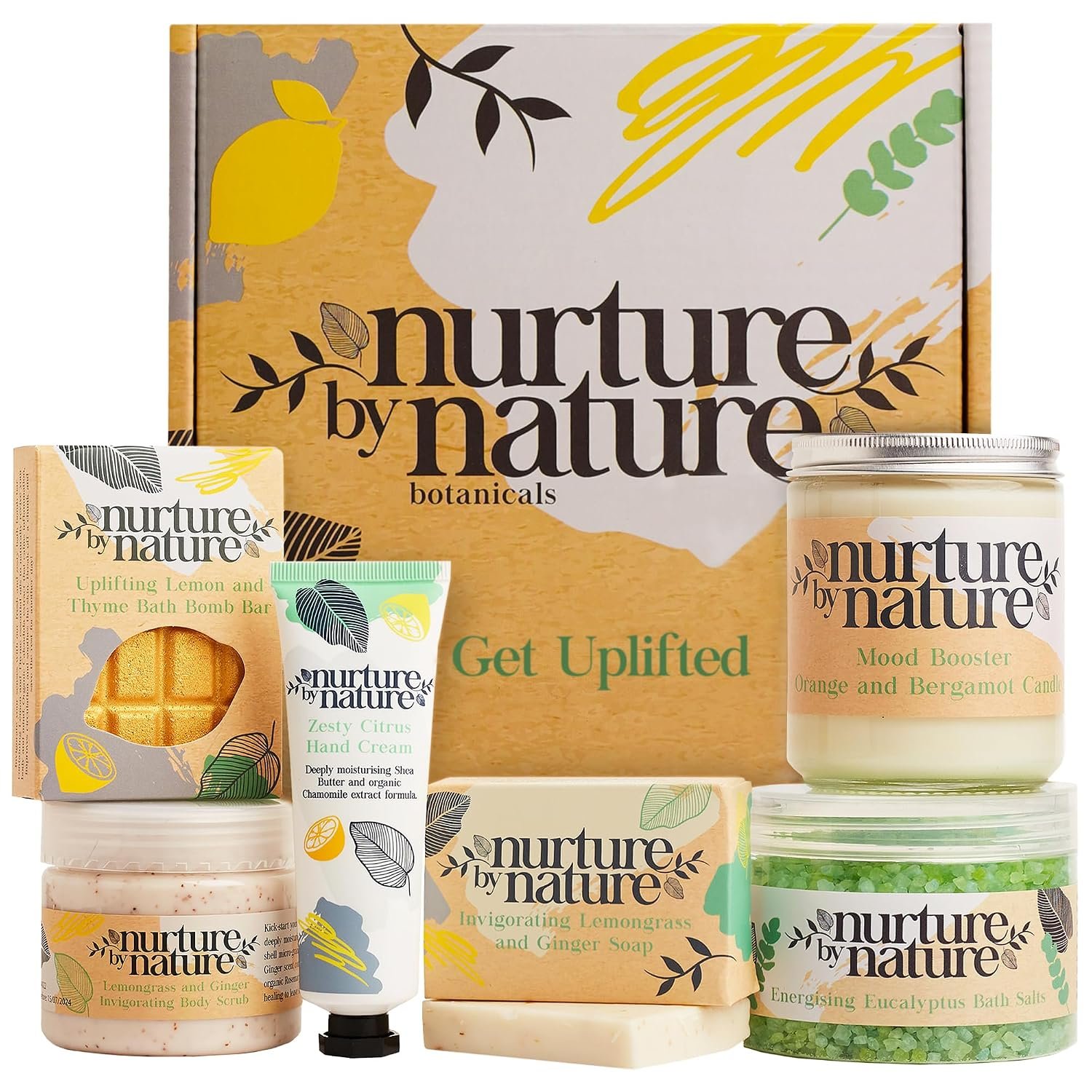 Nurture by Nature Spa Gift Set for Women – 6 Piece Vegan Self Care Kit