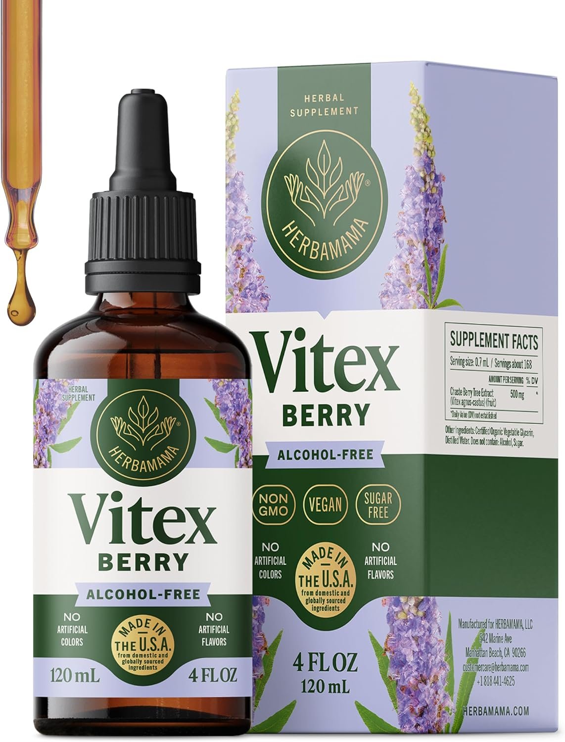 HERBAMAMA Vitex Berry – Hormone Balance for Women & Cycle Support