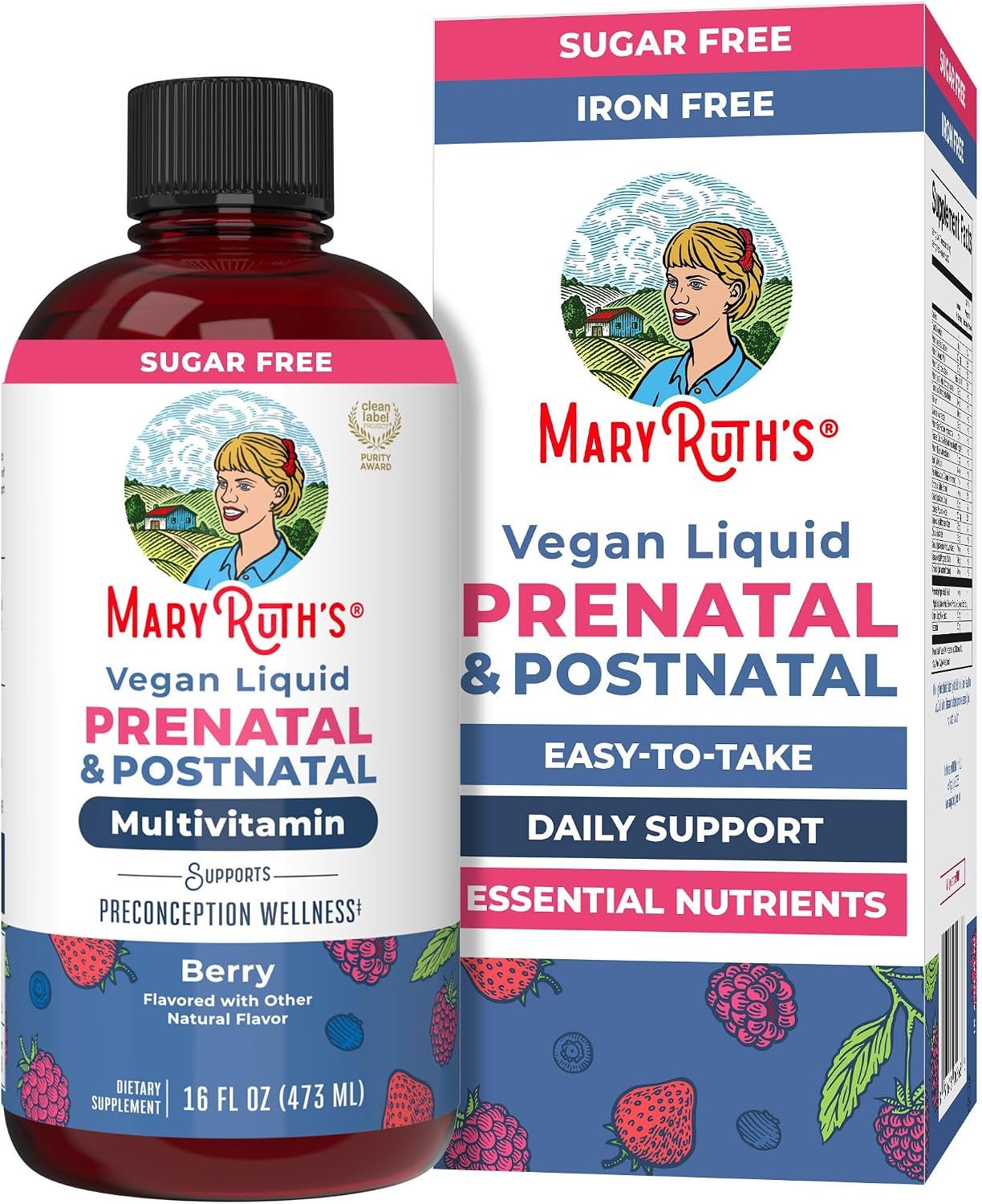 MARYRUTH’S Postnatal & Prenatal Liquid Multivitamin for Women, 16 oz, Vegan