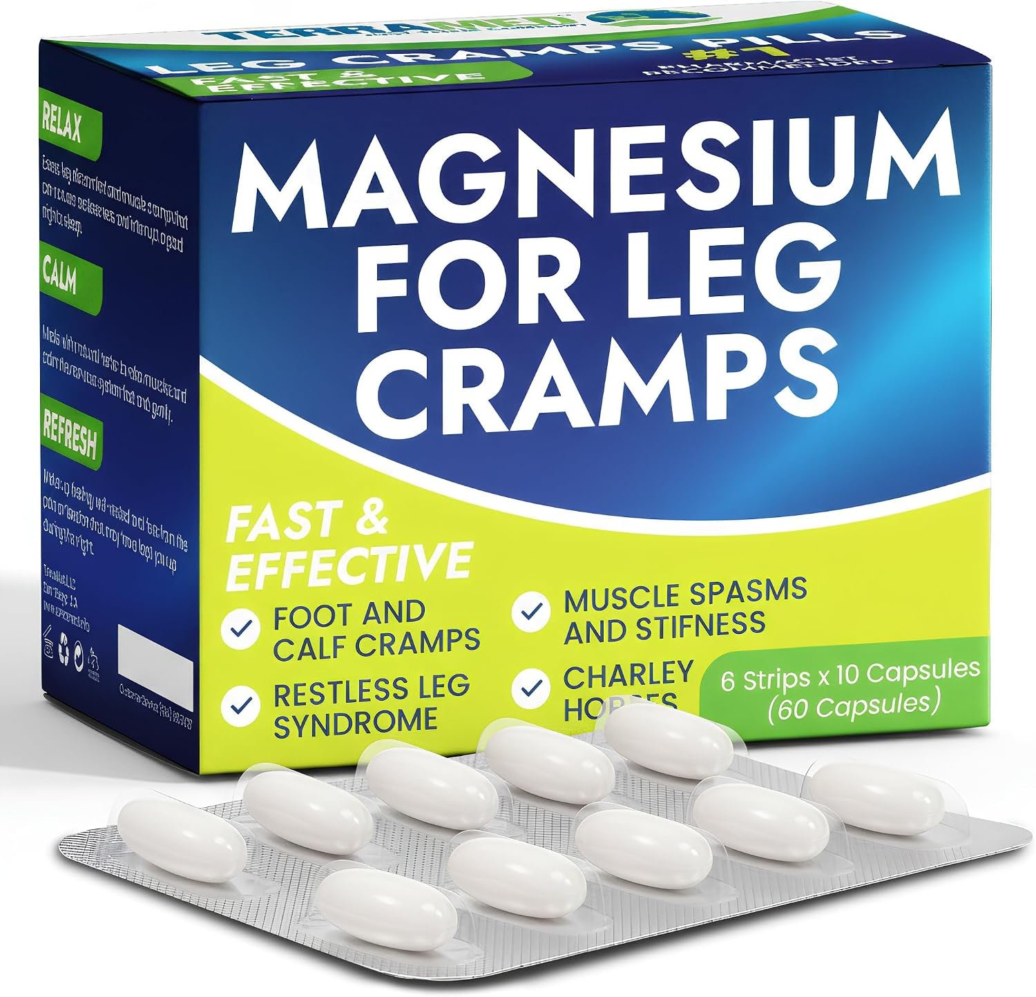 Leg Cramp Pills, Pain Relief for Muscle Spasms & Foot and Calf Cramps