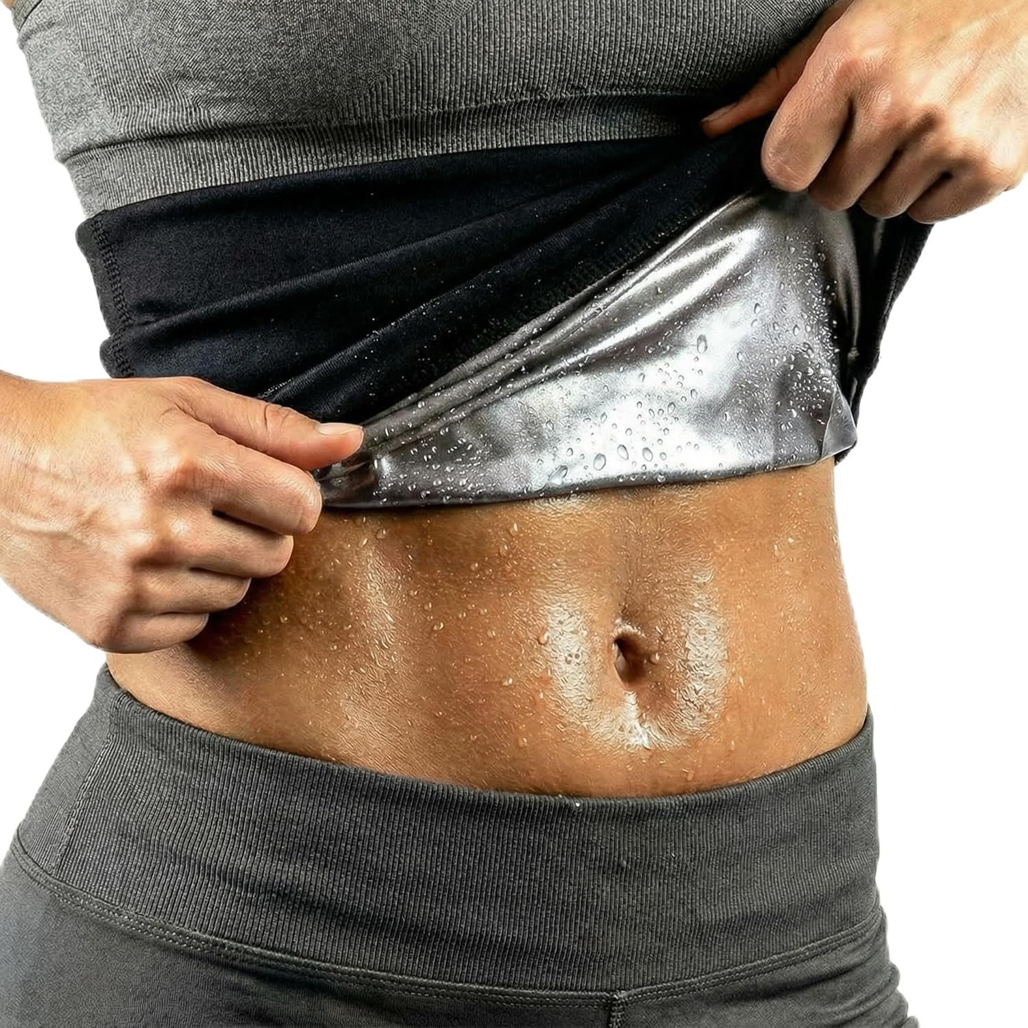 Geyoga Waist Trimmer Sweat Waist Trainer Wrap Stomach Wraps for Women Bodybuilding