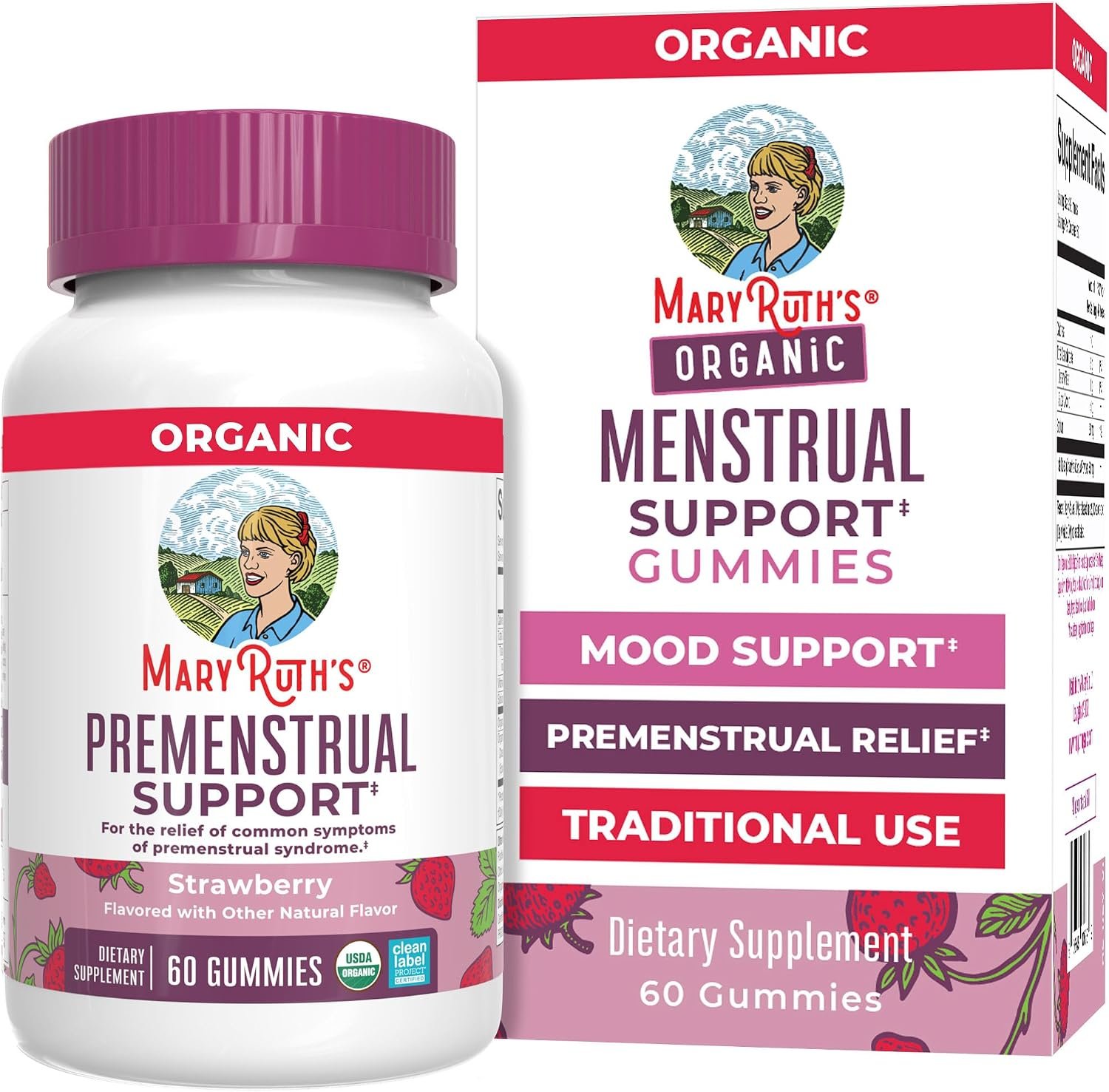 MaryRuth’s Organic Menstrual Support Gummies for PMS Relief, 30 Servings