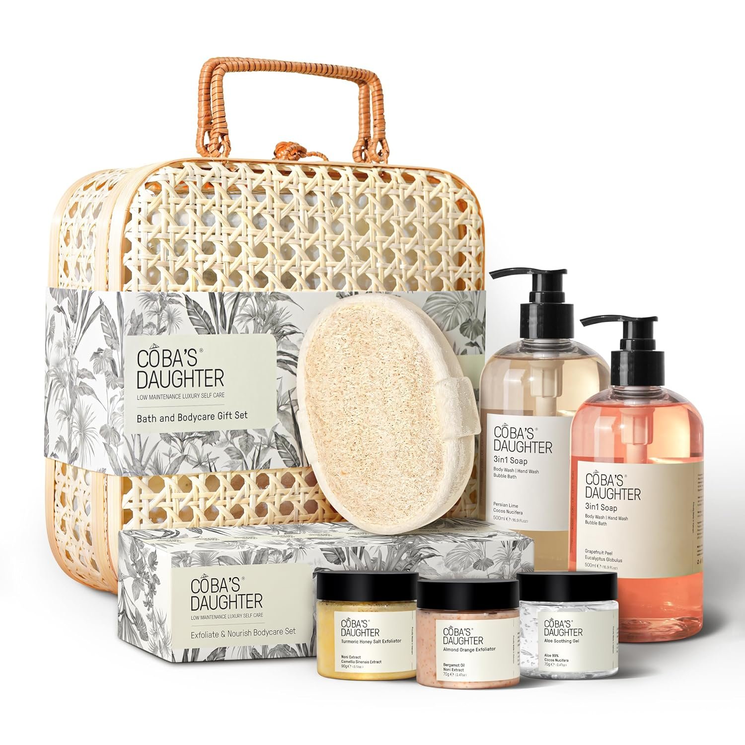 COBA’S DAUGHTER Luxury 7-Piece Bath & Body Care Spa-Inspired Gift Set for Women | Perfect Gift for Wedding Favors, Bridal Showers, Birthdays or Push Presents