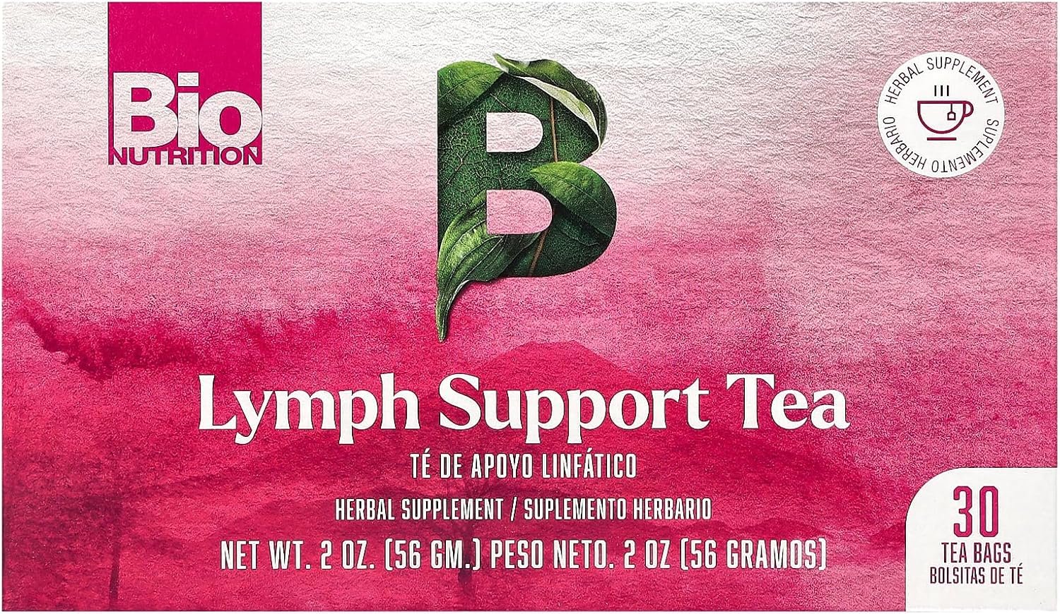 Bio Nutrition Lymph Support Tea, Caffeine Free, 30 Tea Bags, 2 oz (56 g)