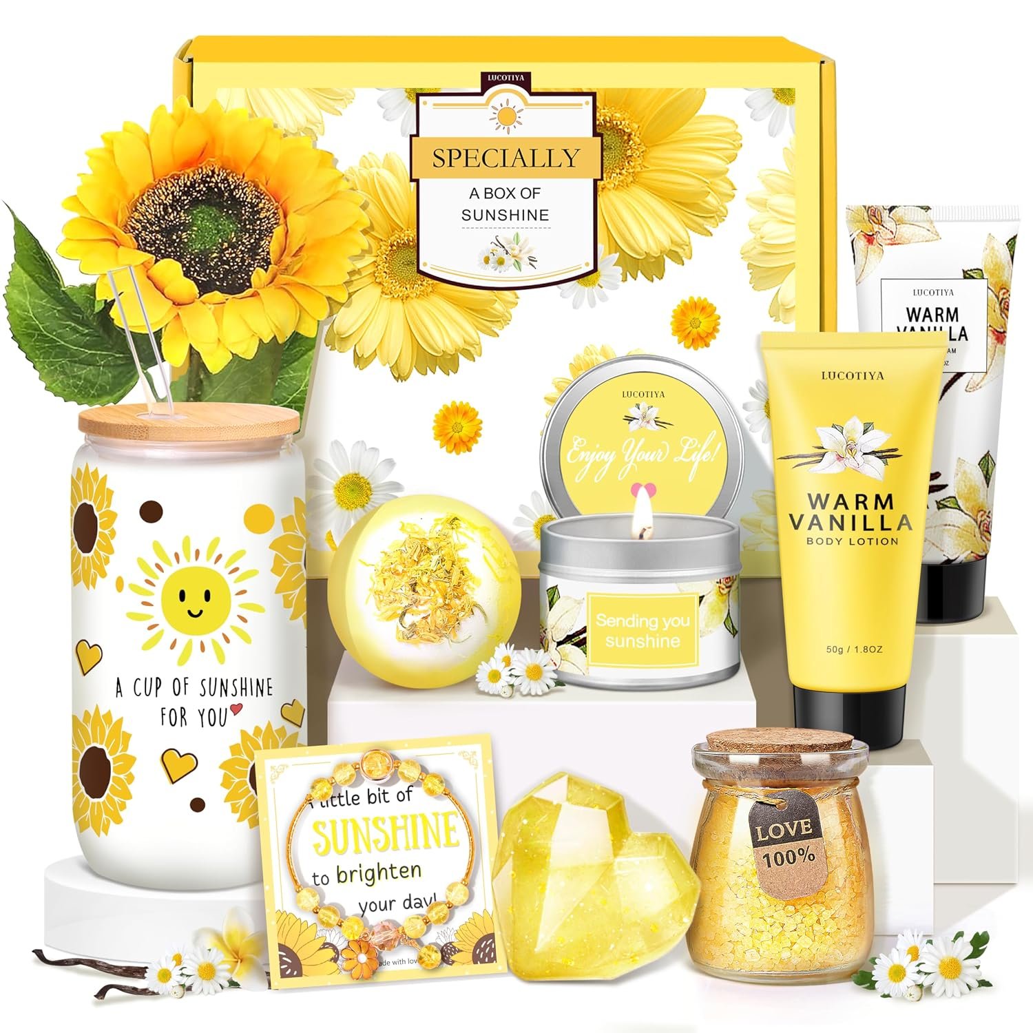 Gifts for Women,Bath and Body Gift 10 pcs Warm Vanilla Self Care Set for Friends,Her,Bestie,Mom,Wife Christmas Birthday Gifts